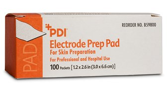 Pads Electrode Skin Prep Pad PDI® 70% Strength Isopropyl Alcohol / Pumice Individual Packet NonSterile (100/BX 10BX/CS) by PDI - Professional Disposables  ID B59800